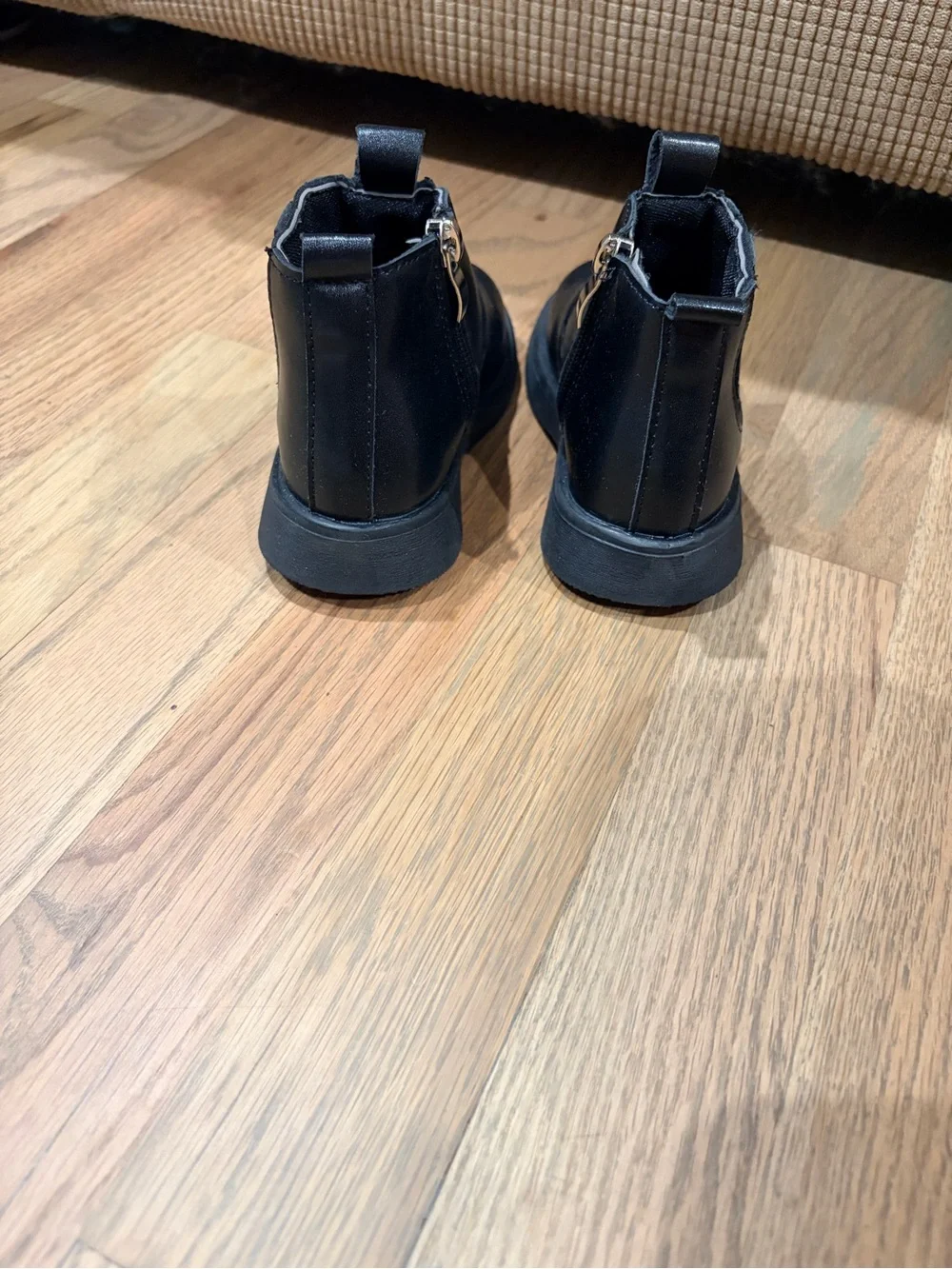 Little girl black boots, size 7